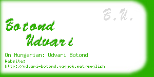 botond udvari business card